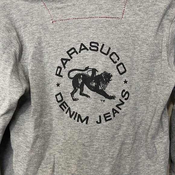 PARASUCO MENS PULLOVER GRAY HOODIE - Picture 7 of 8